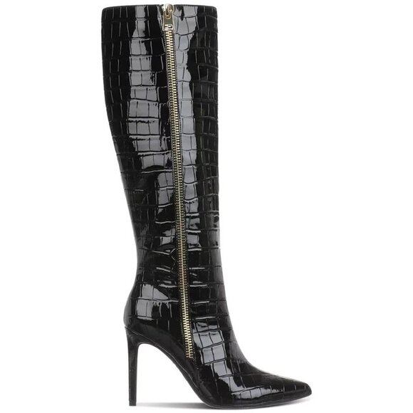 I.N.C. International Concepts Sabrinaa Zip Knee-High Boots Black Size 6.5  $159 - Picture 1 of 3